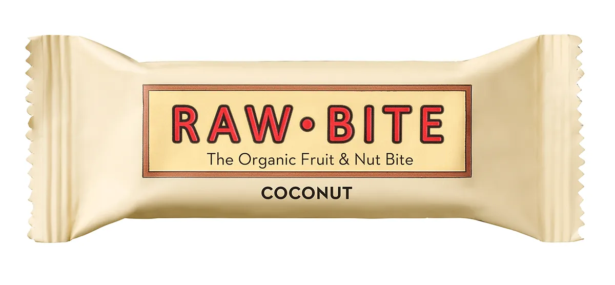 Raw Bite energybar kokos glutenvrij bio & raw 50g